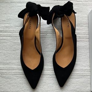 Ganni low heels with bow detail size 40 New